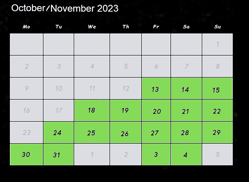 Hallowscream Calendar 2023