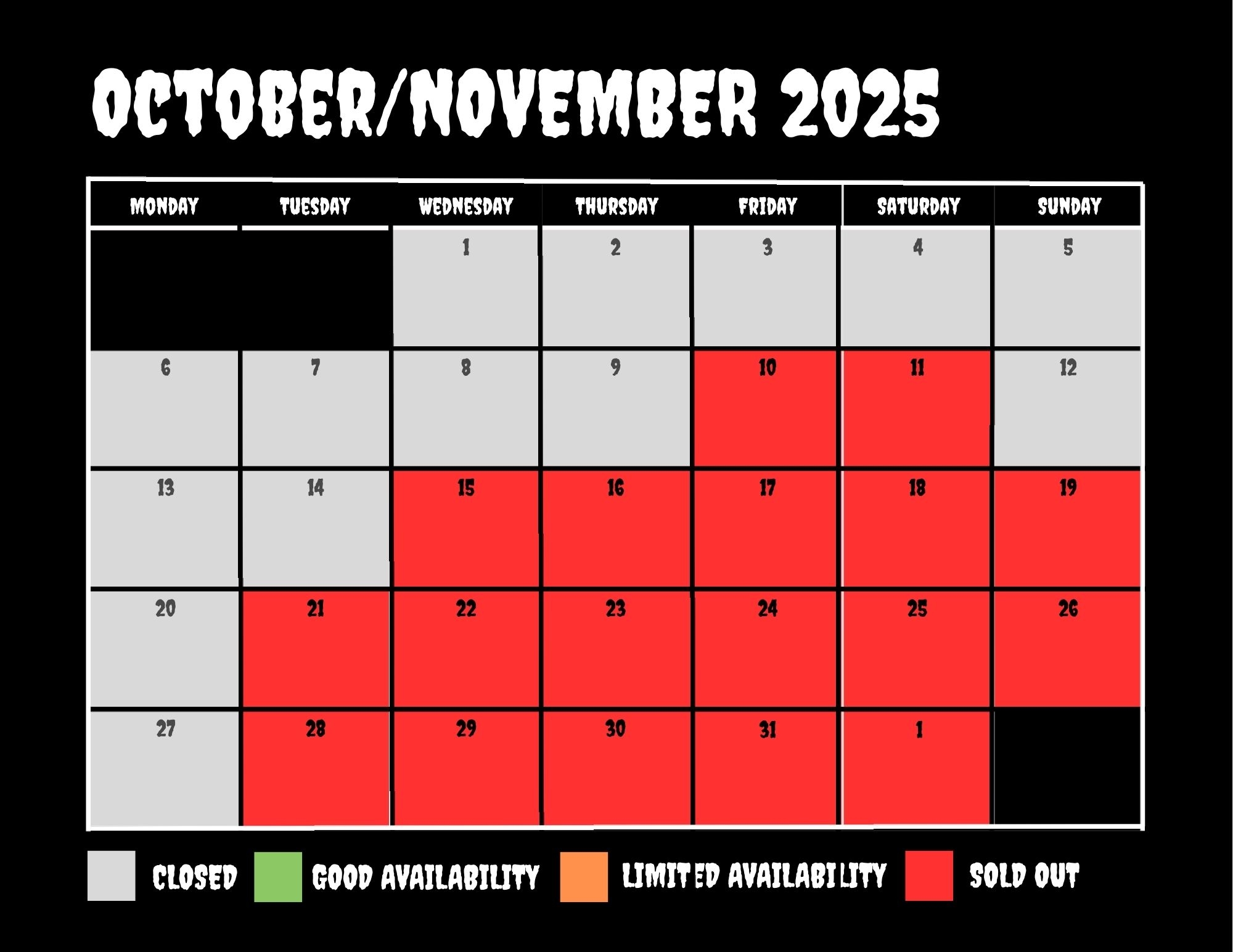 Oct 2025 - 31st Oct